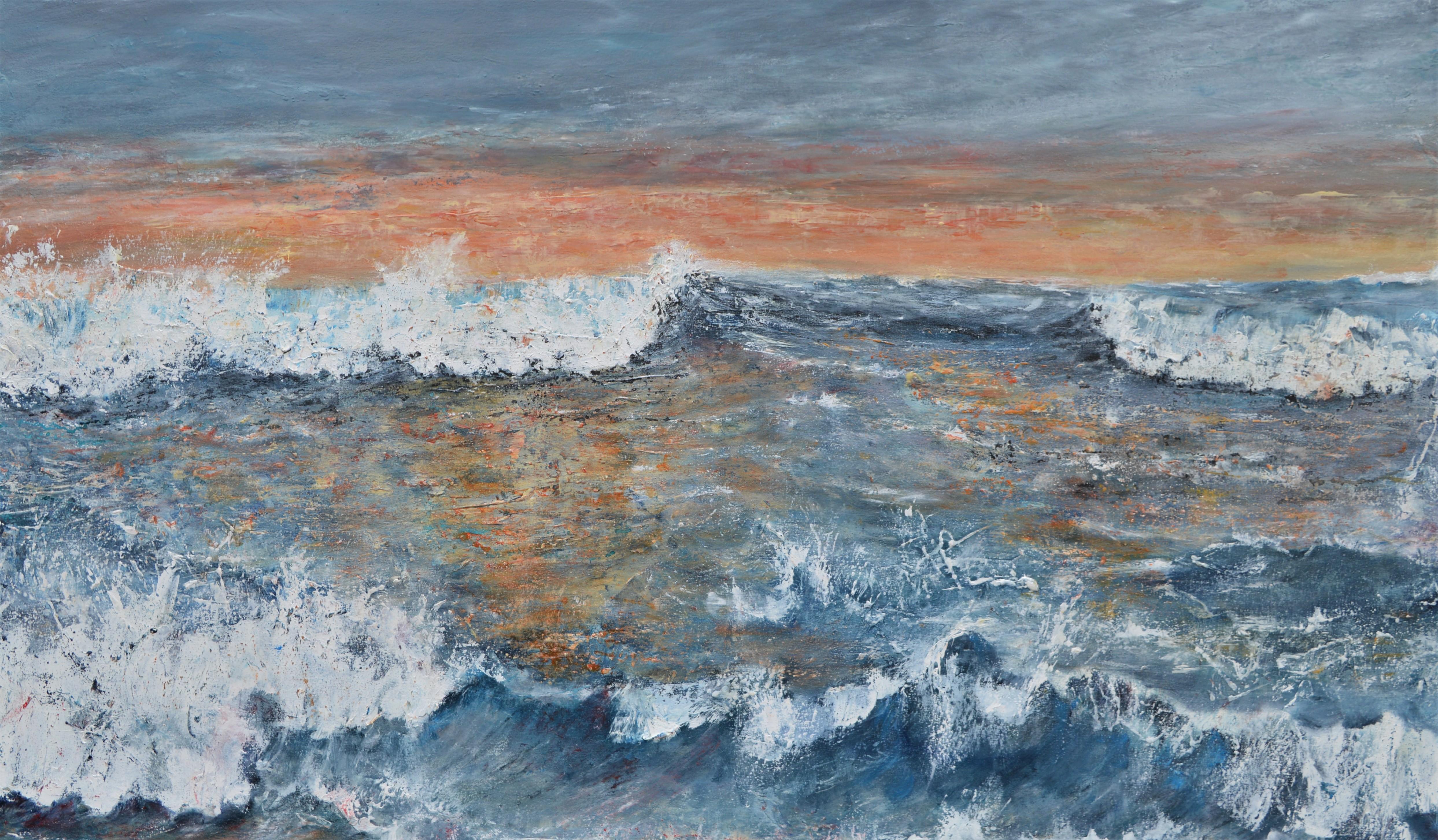 English Western Promise: A Good Day Beckons, Large Contemporary Seascape Oil Painting For Sale