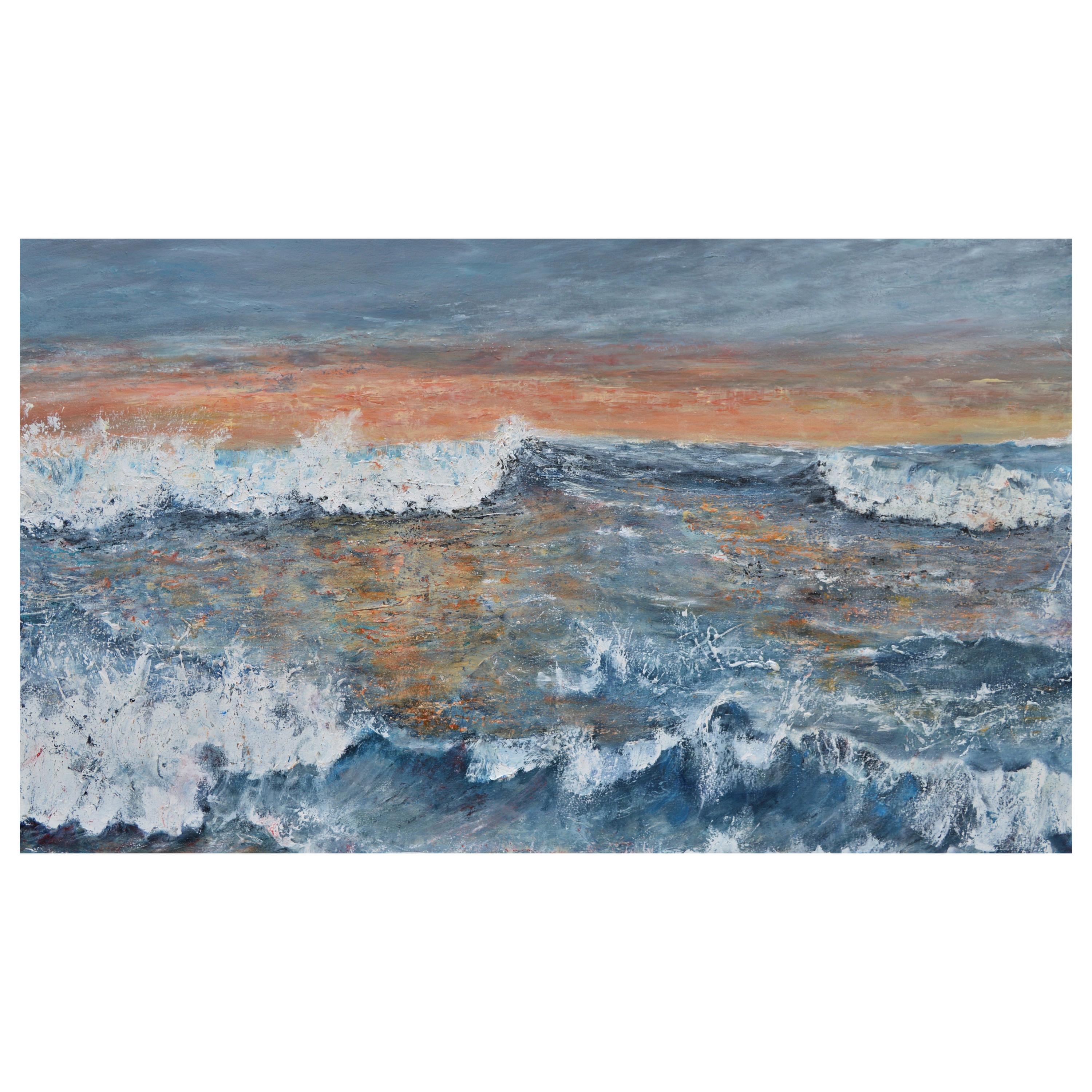 Western Promise: A Good Day Beckons, Large Contemporary Seascape Oil Painting For Sale
