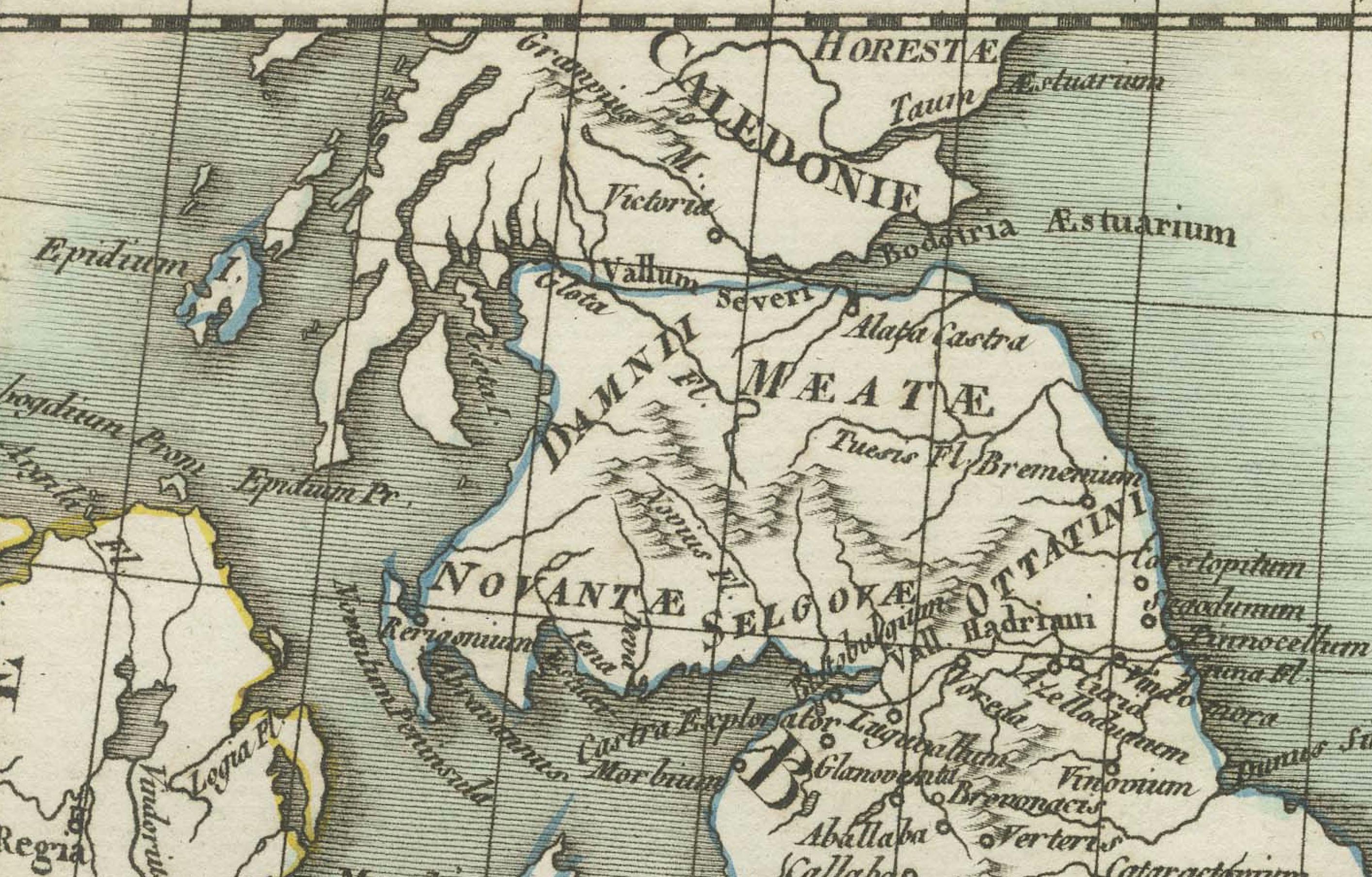 Mappa dell'Impero Romano d'Occidente: Isole Britanniche e Gallia - Atlante Tardieu del 1802 In condizioni buone in vendita a Langweer, NL