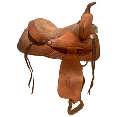 Used Western Style Horse Saddle with Detailing