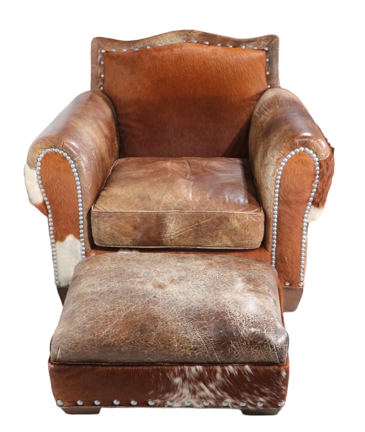 western chair and ottoman