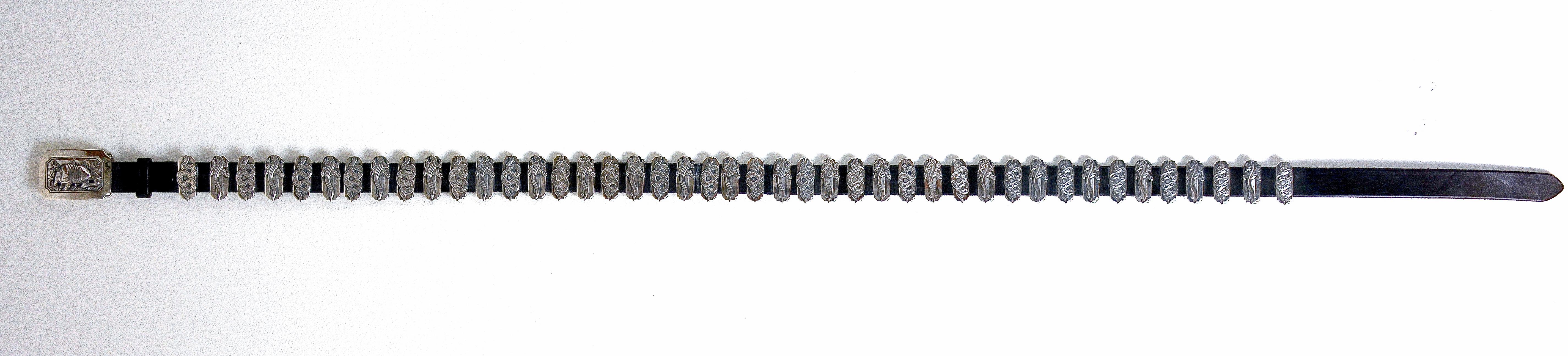 Western Style Silver Plate Concho Belt by Artist and Jeweler Kit Carson In Good Condition For Sale In Los Angeles, CA