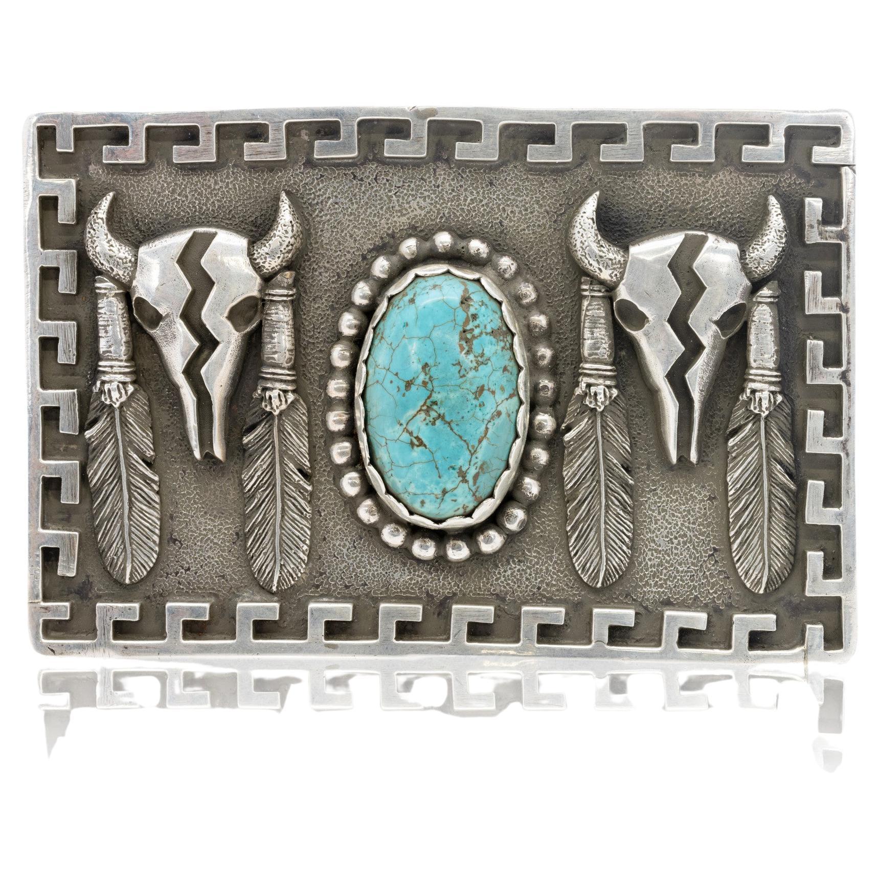 Boucle Western Turquoise and Silver de Spirit Silver