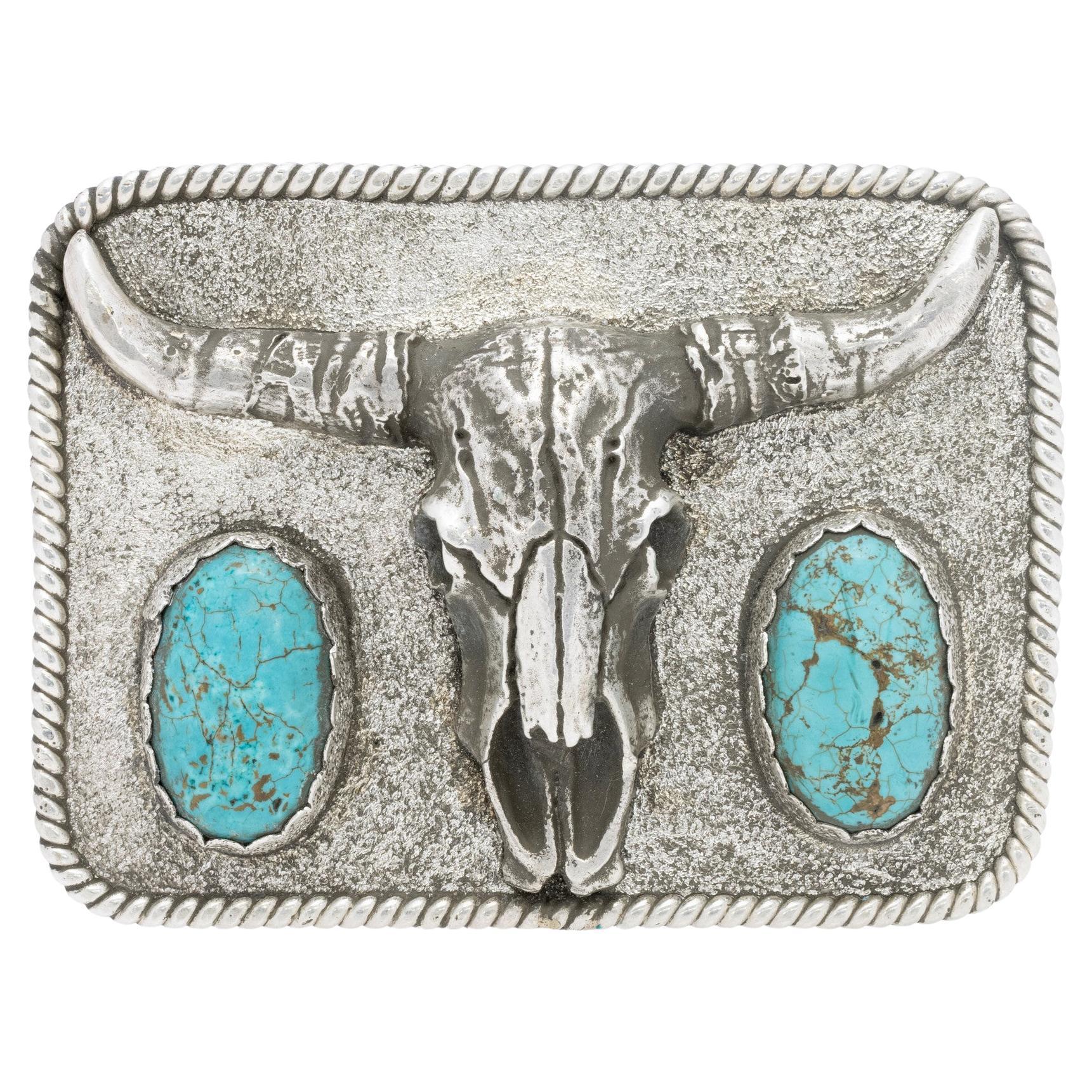 Boucle Western Turquoise and Silver de Spirit Silver