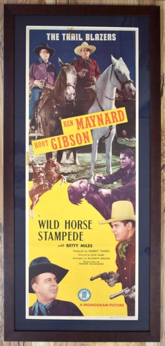 "WILD HORSE STAMPEDE" AFFICHE DE FILM WESTERN VINTAGE
