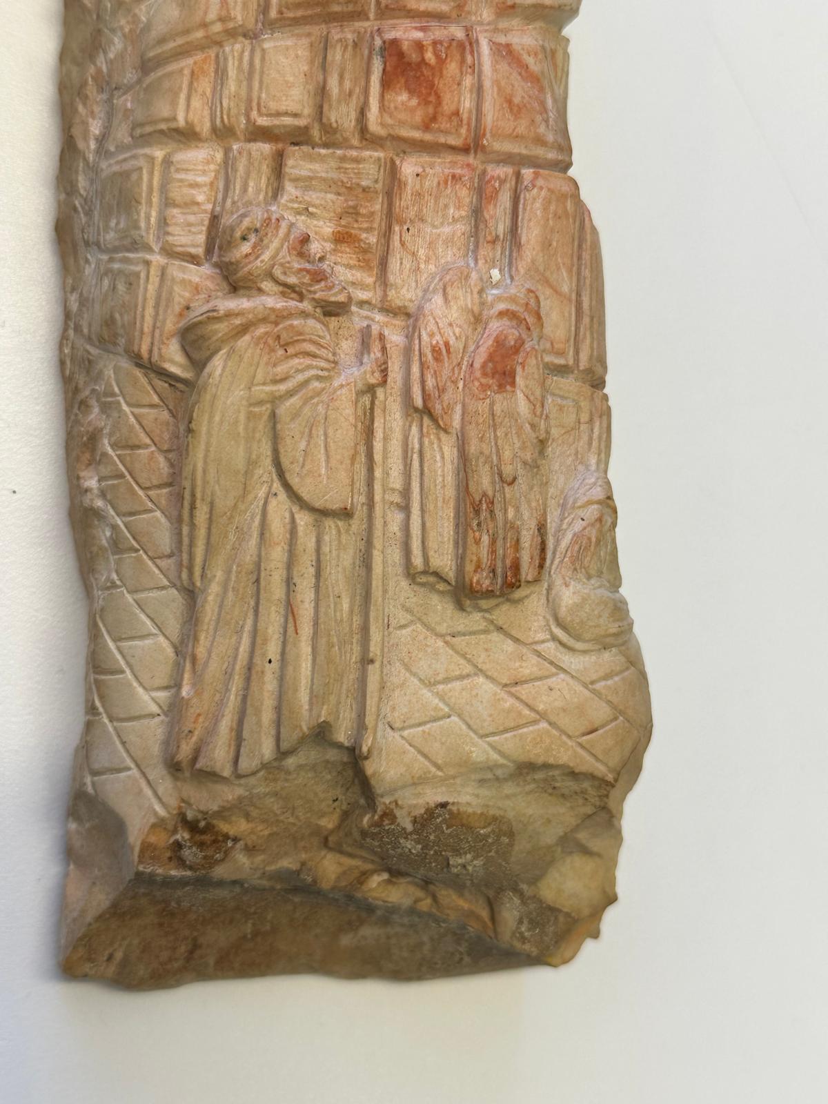 Western Wall Heritage Mezuzah – Hand-Carved Stone Depicting Prayer at the Kotel For Sale 10
