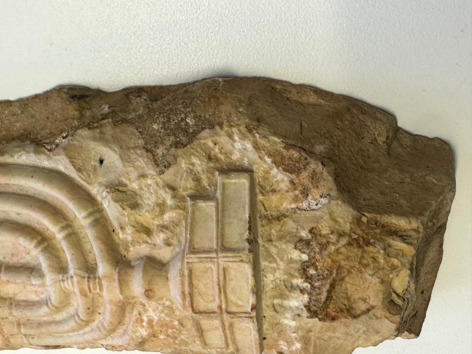 Western Wall Heritage Mezuzah – Hand-Carved Stone with Menorah by Gideon Bustani For Sale 12