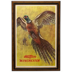 Western Winchester Pheasant Hunting Poster by Weimar Pursell, circa 1955