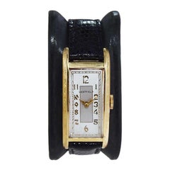 Westfield by Bulova Yellow Gold Filled Art Deco Curvex Style from 1940's