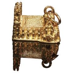 Westminster Abbey 9K Gold Charm London England Souvenir Vintage