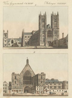 Westminster Abbey and Winchester Cathedral - Bertuch's Picture Book, circa 1800