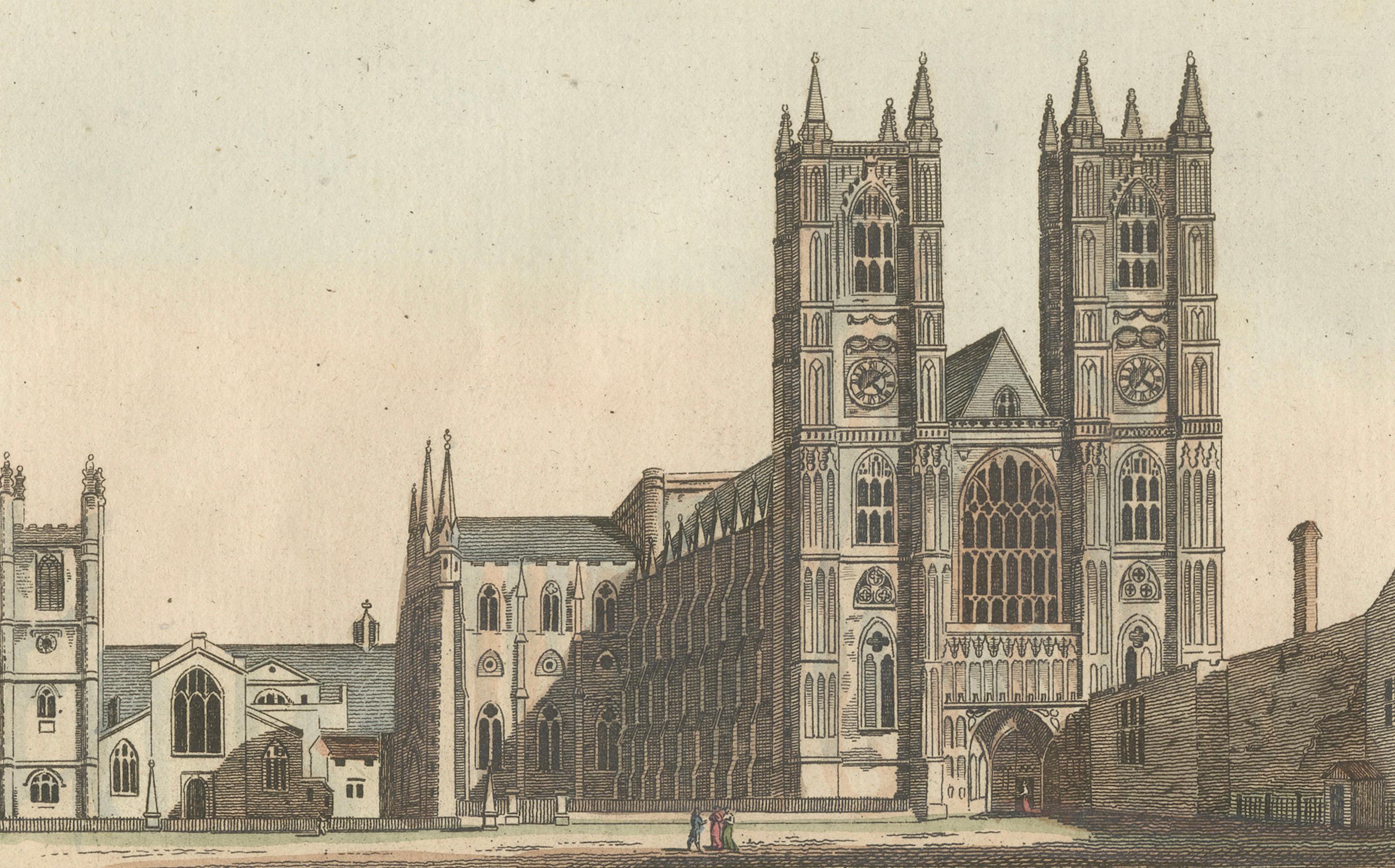 Westminster Abbey und Winchester Cathedral - Bertuchs Bilderbuch, um 1800 im Zustand „Gut“ im Angebot in Langweer, NL