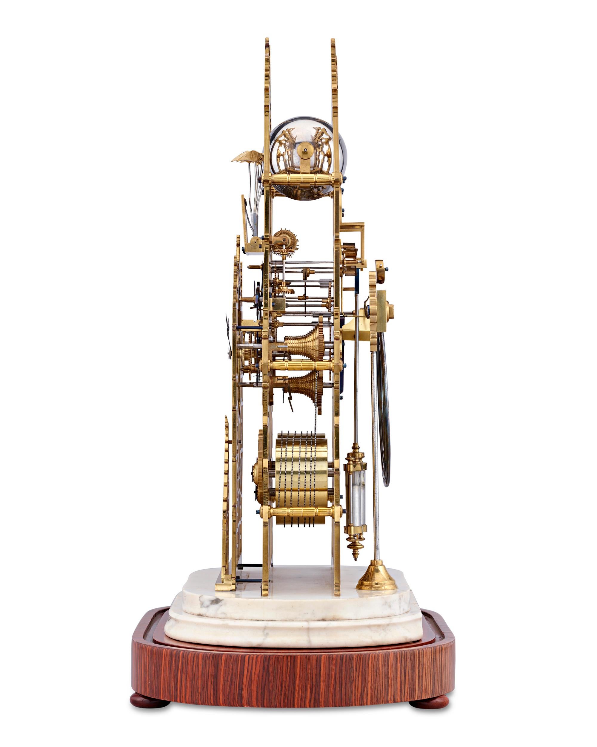 Other Westminster Abbey Three Train Skeleton Clock by Evans