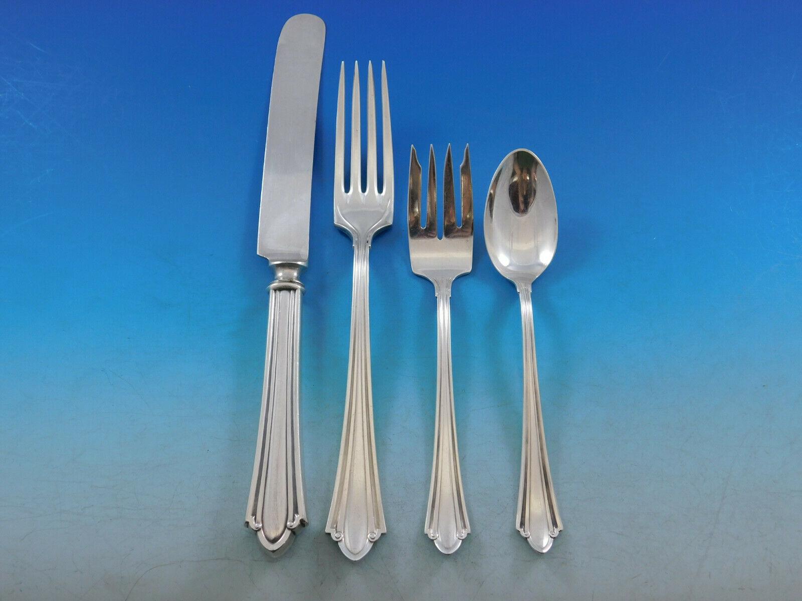 Westminster by International Sterling Silver Flatware Set Service 68 Pcs Dinner In Excellent Condition For Sale In Big Bend, WI