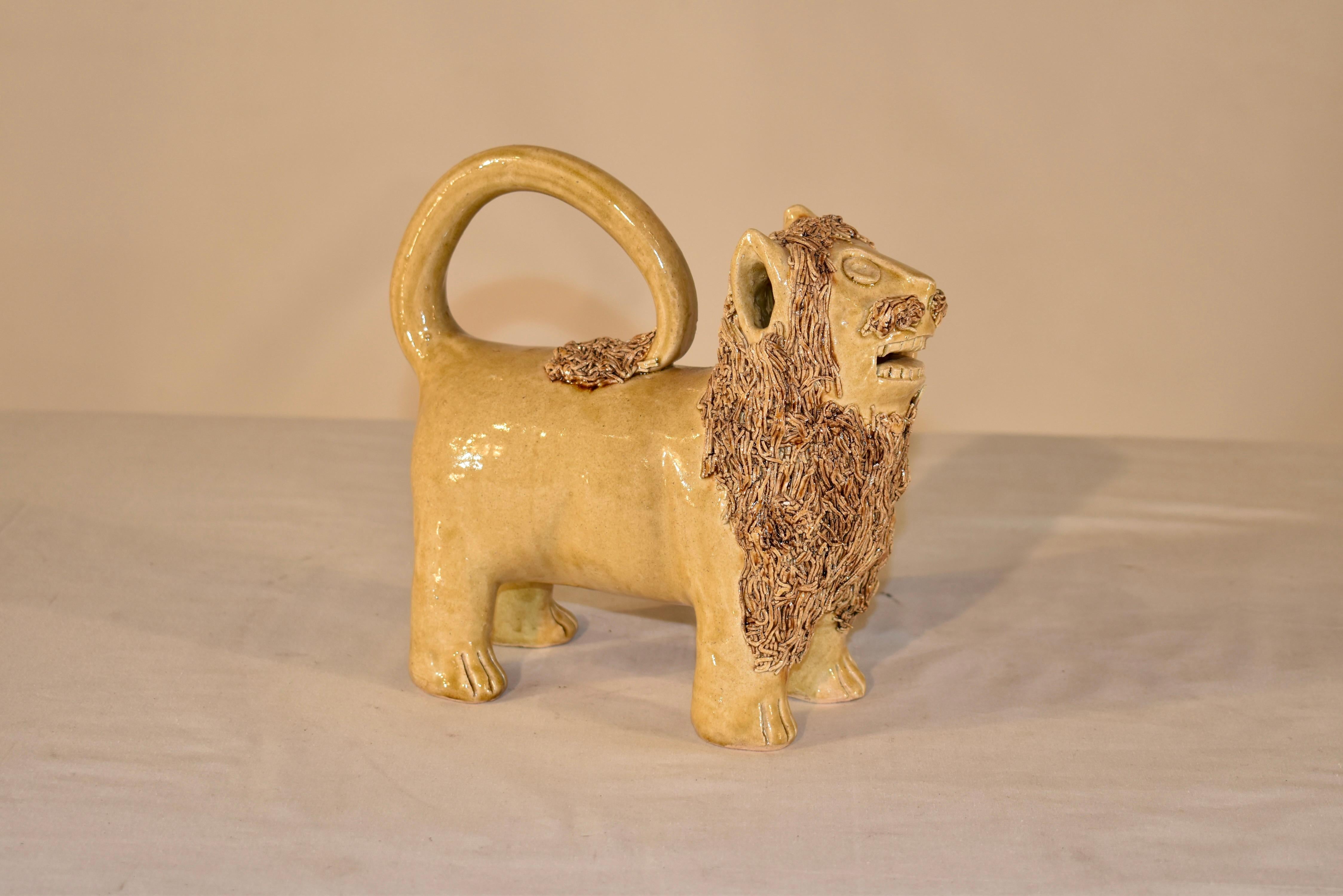 American Westmoore Pottery Lion, Signed 2005 For Sale