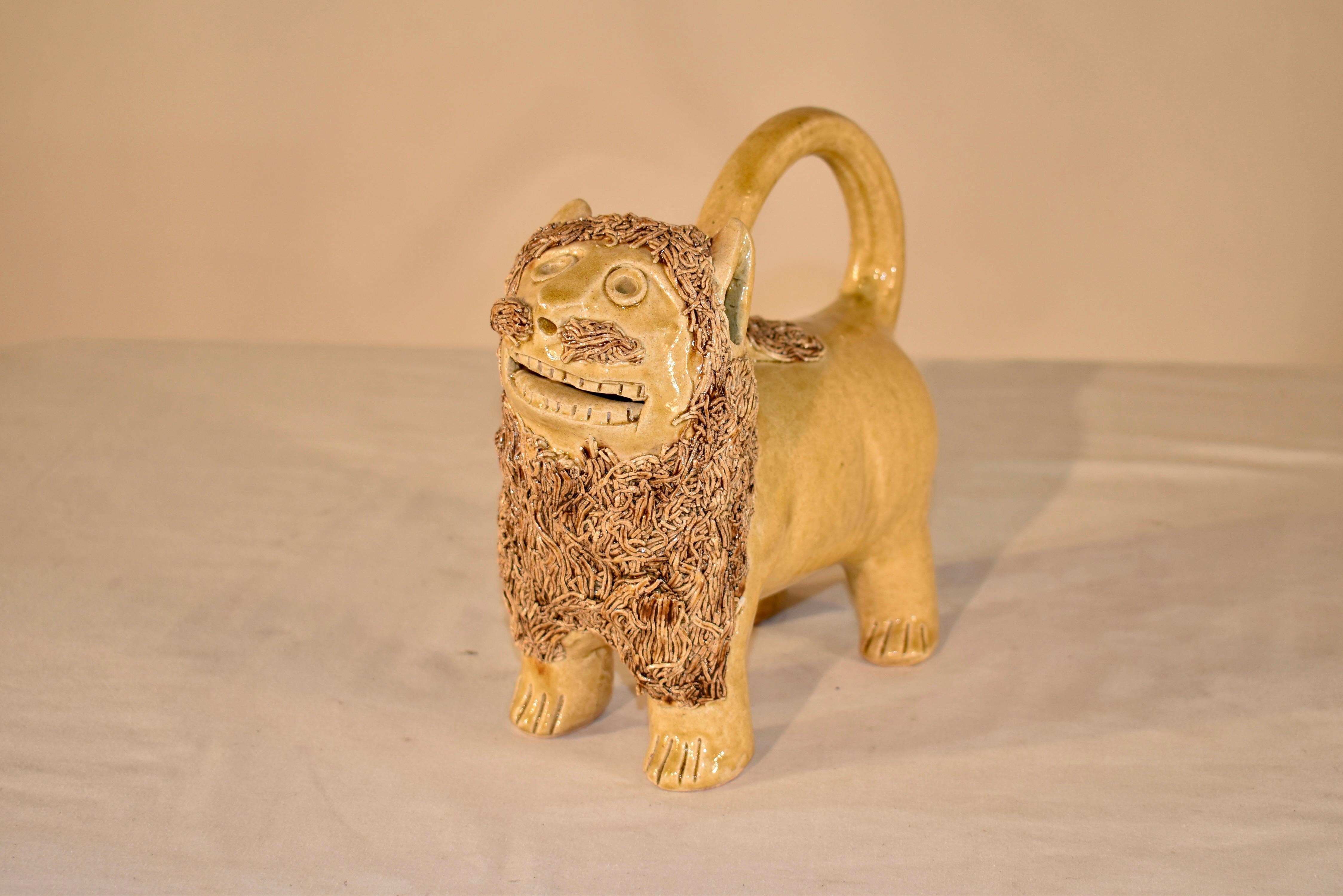Glazed Westmoore Pottery Lion, Signed 2005 For Sale