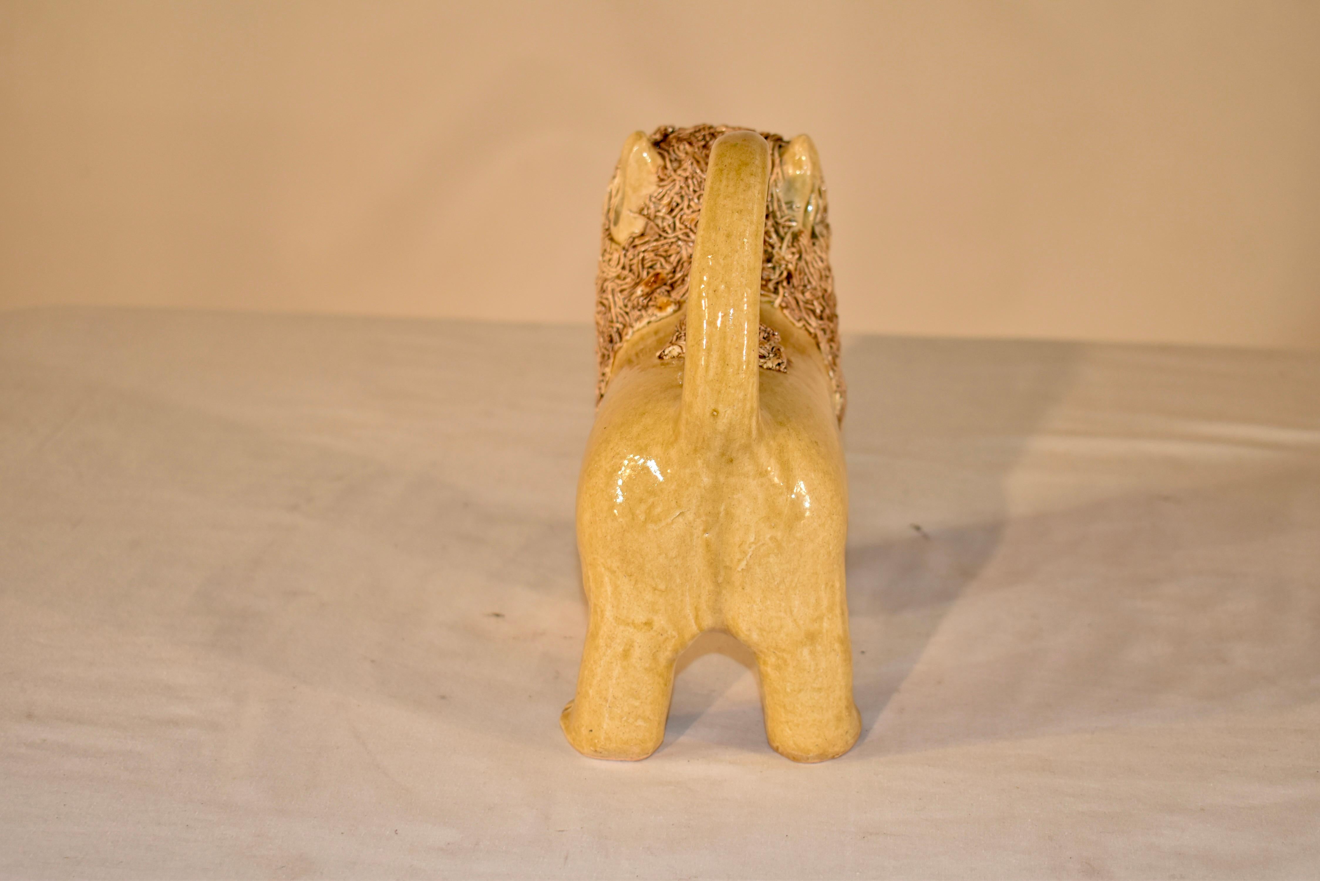 Westmoore Pottery Lion, Signed 2005 In Good Condition For Sale In High Point, NC