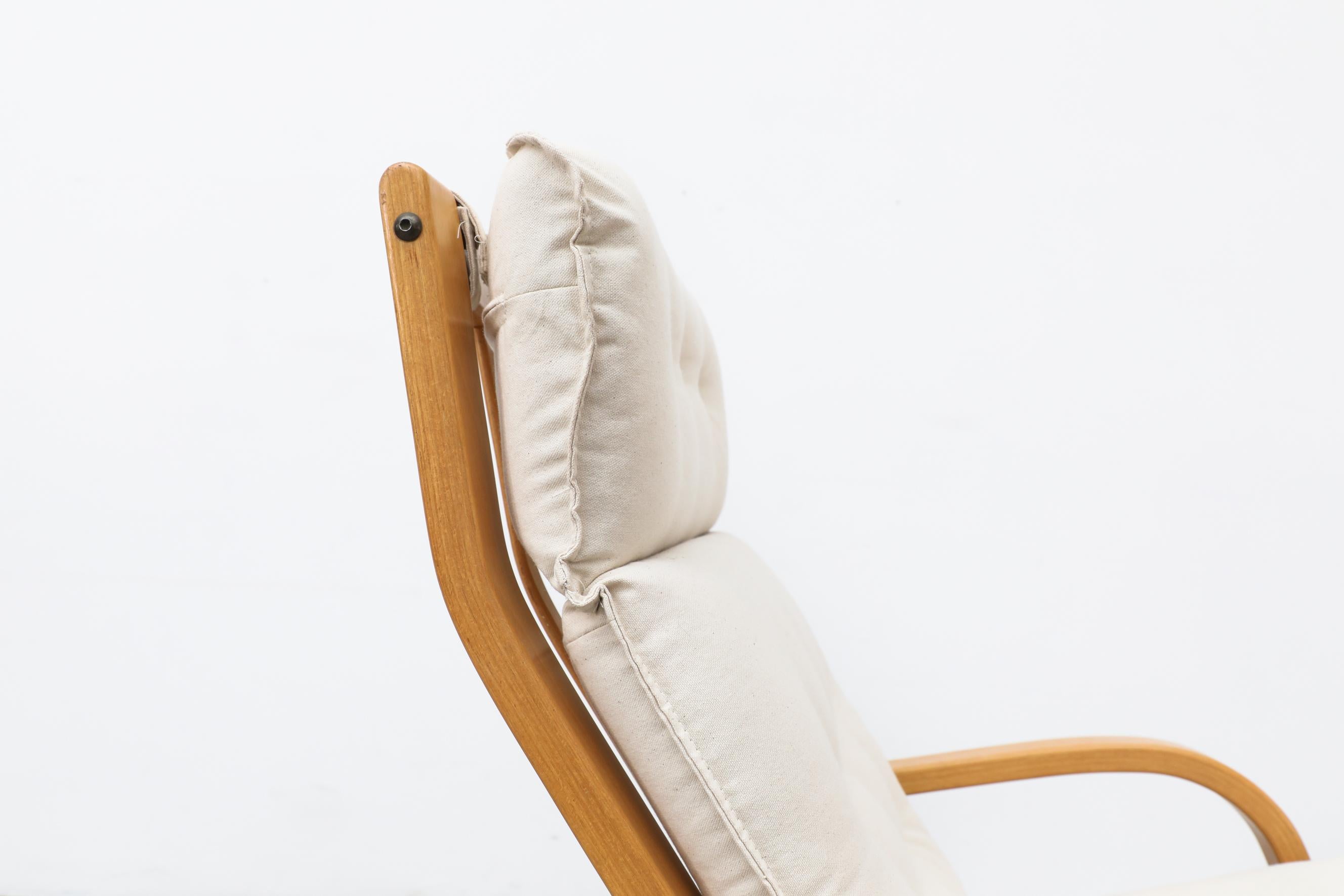 Westnofa Blonde Lounge Chair with Natural Canvas Seating 6