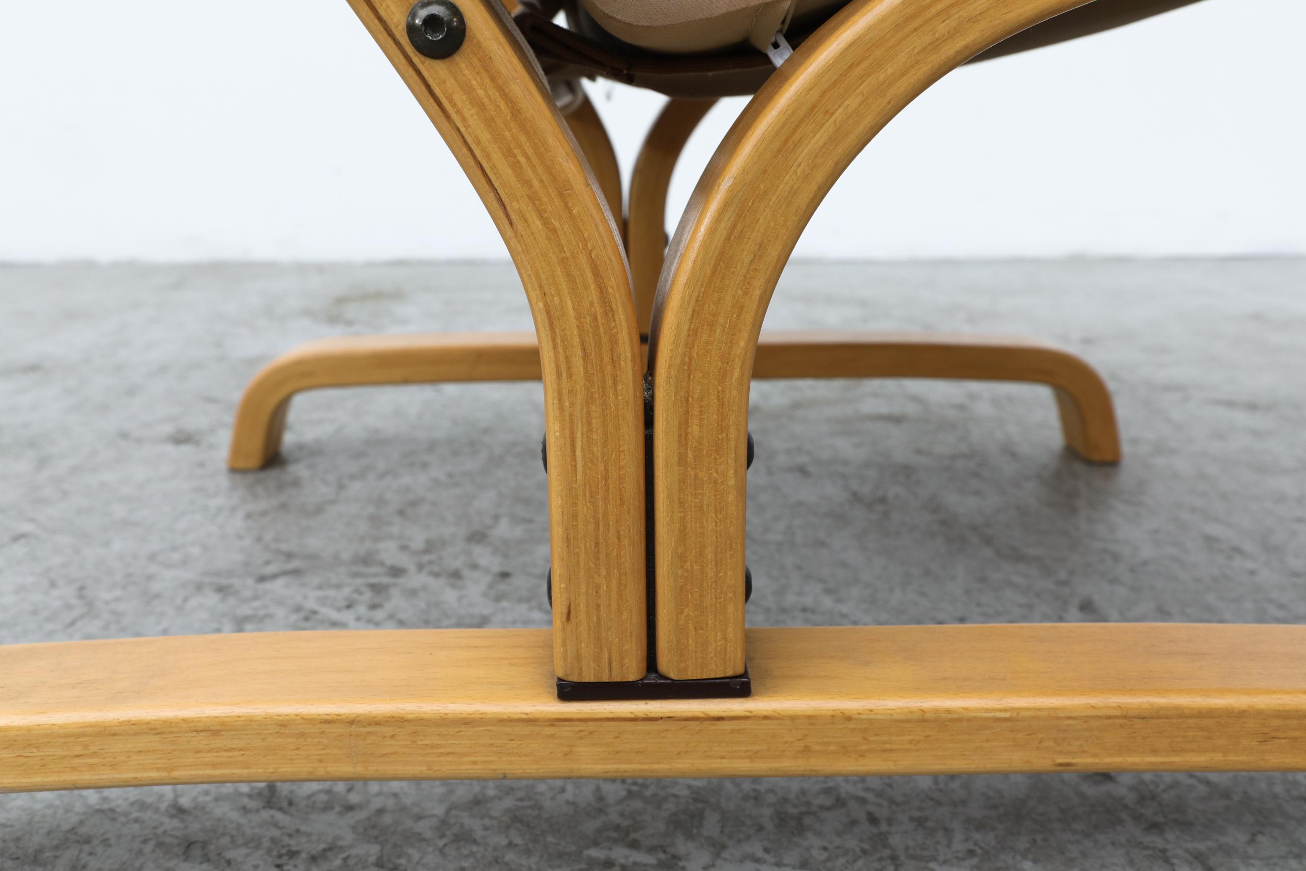 Westnofa Blonde Lounge Chair with Natural Canvas Seating 8