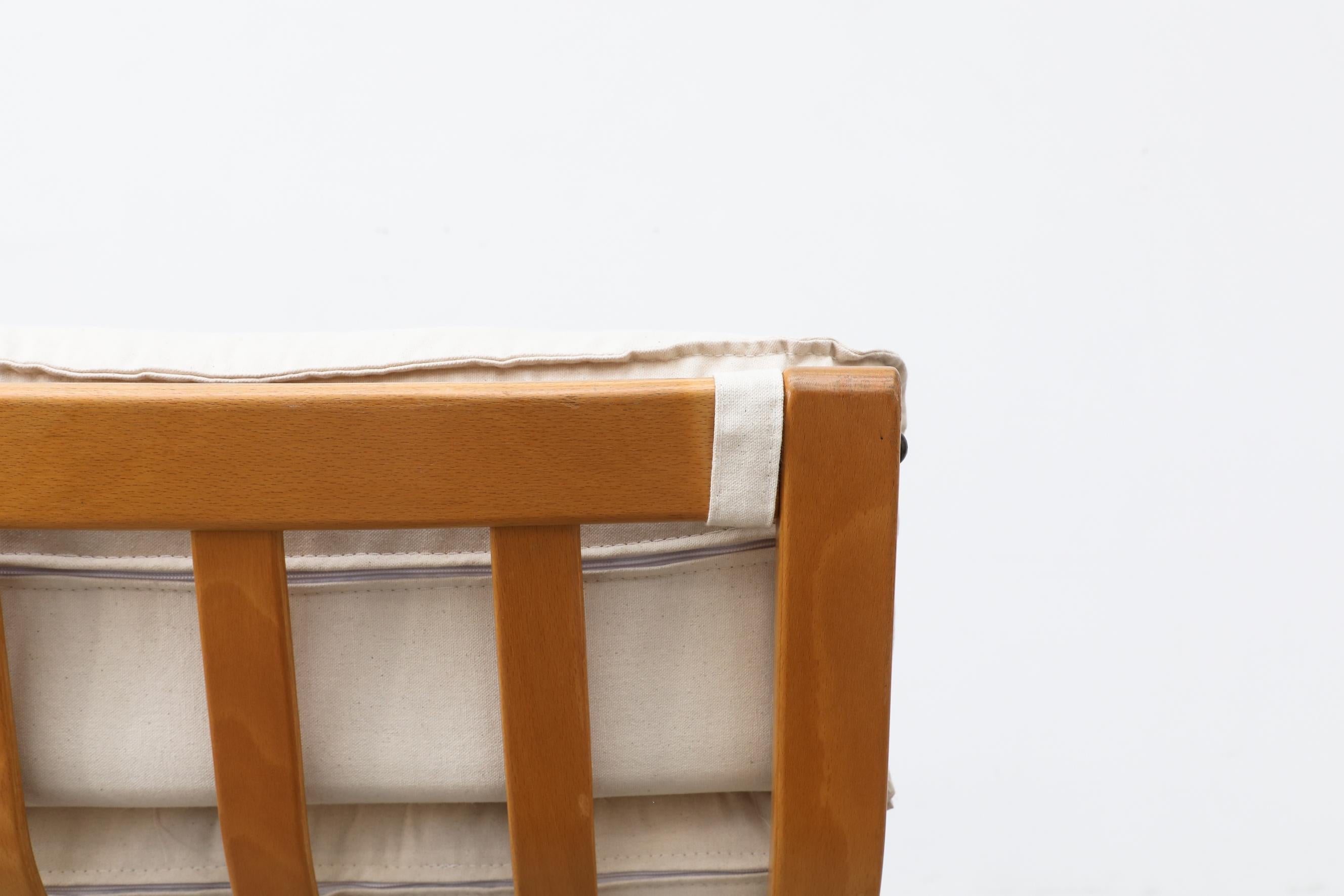 Westnofa Blonde Lounge Chair with Natural Canvas Seating 11