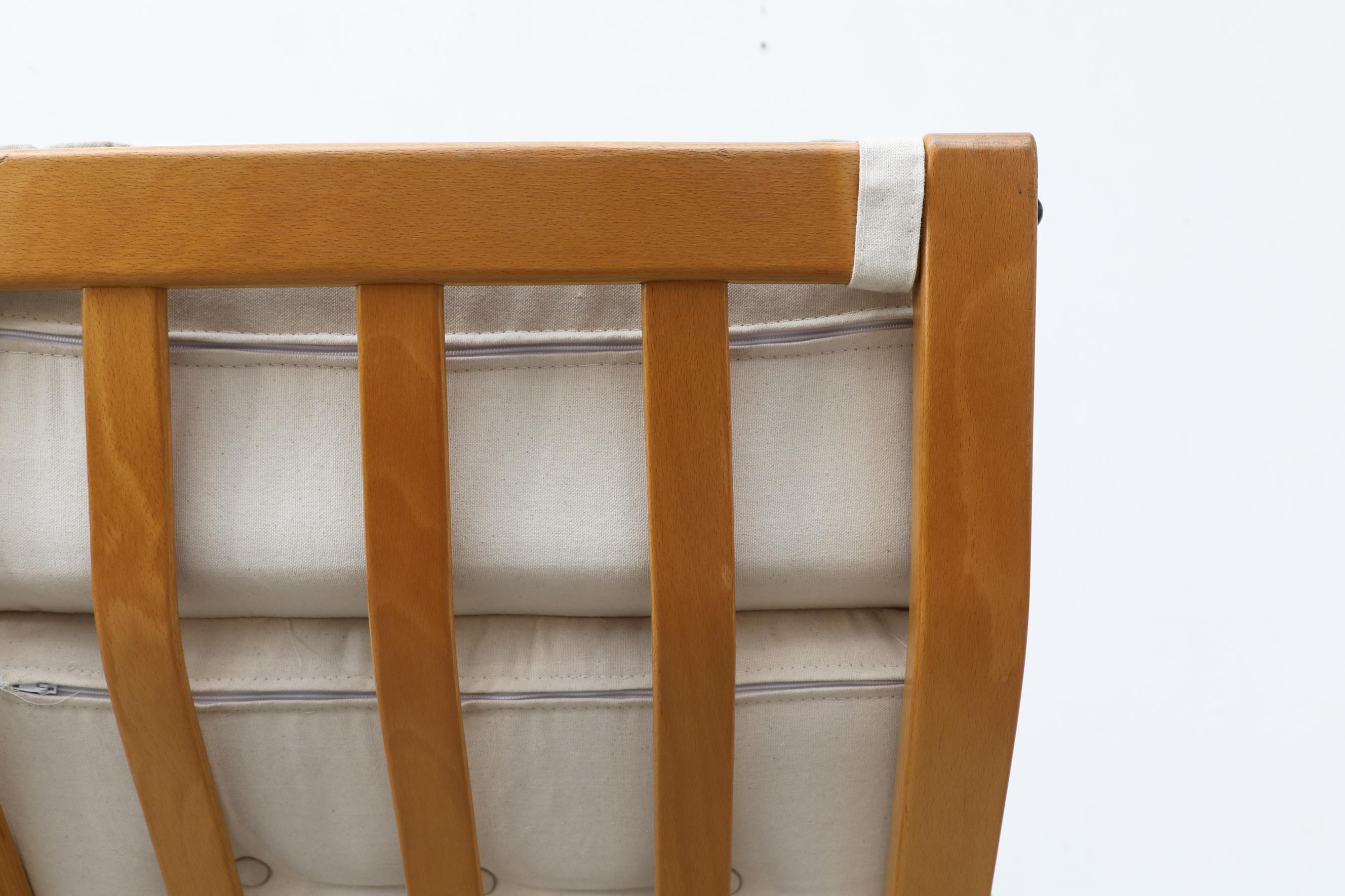 Westnofa Blonde Lounge Chair with Natural Canvas Seating 12