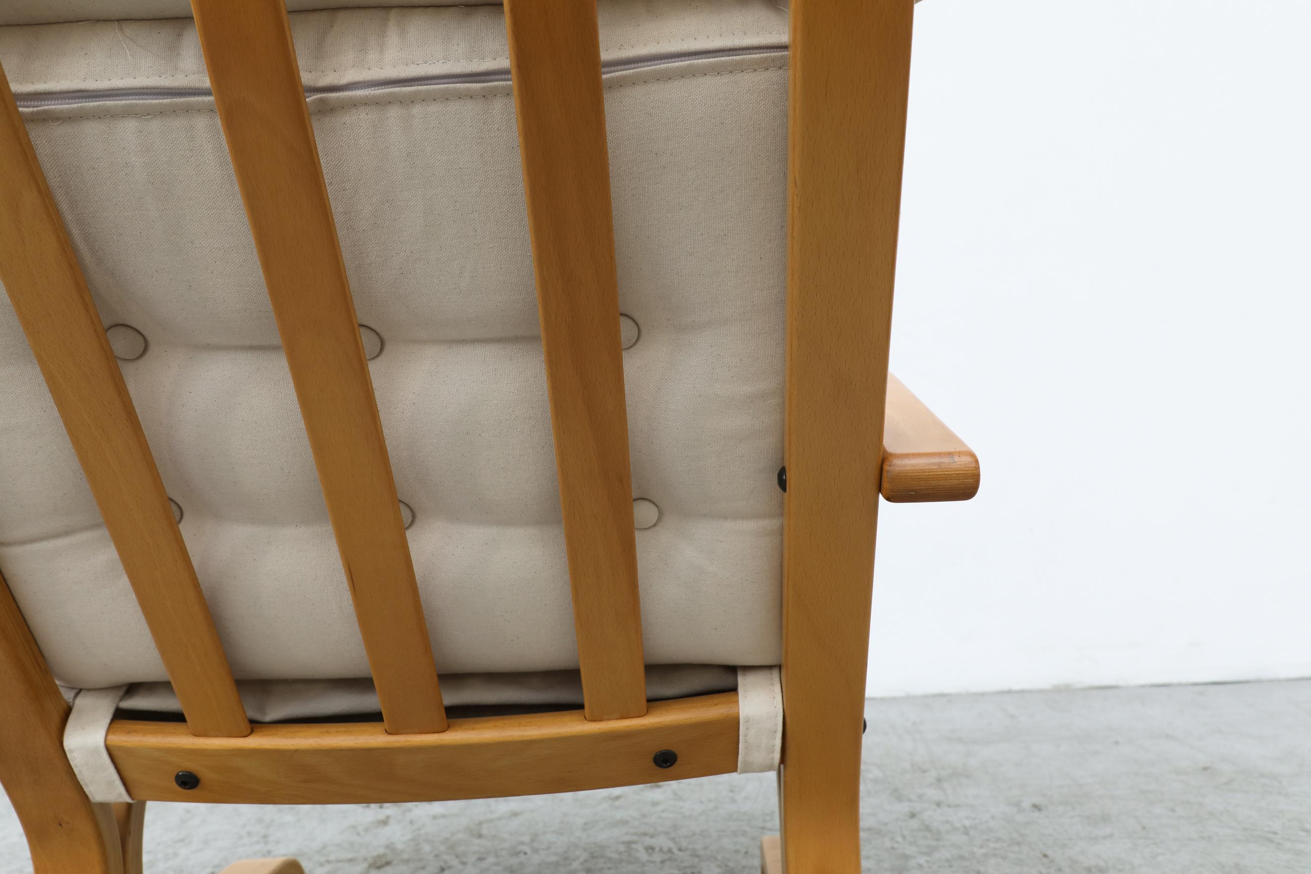 Westnofa Blonde Lounge Chair with Natural Canvas Seating 13