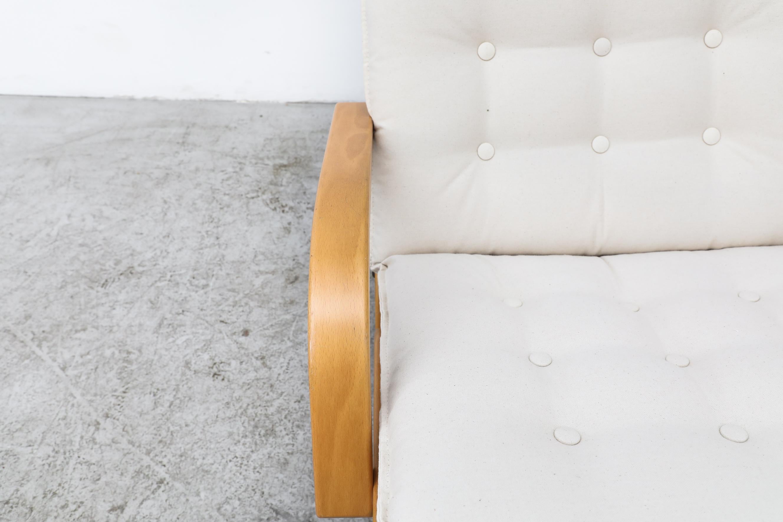 Westnofa Blonde Lounge Chair with Natural Canvas Seating 2