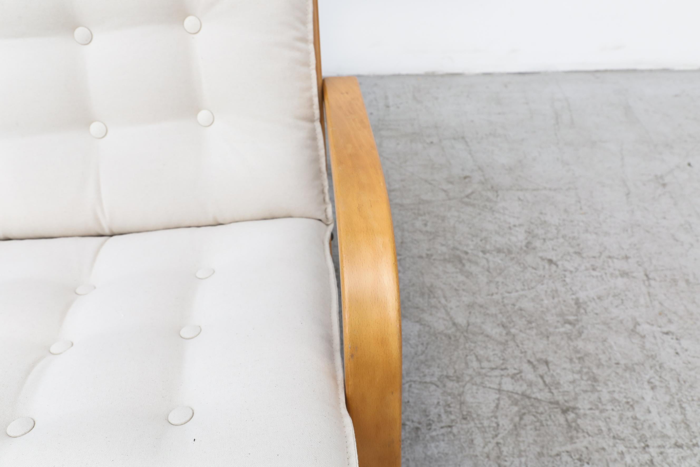 Westnofa Blonde Lounge Chair with Natural Canvas Seating 3