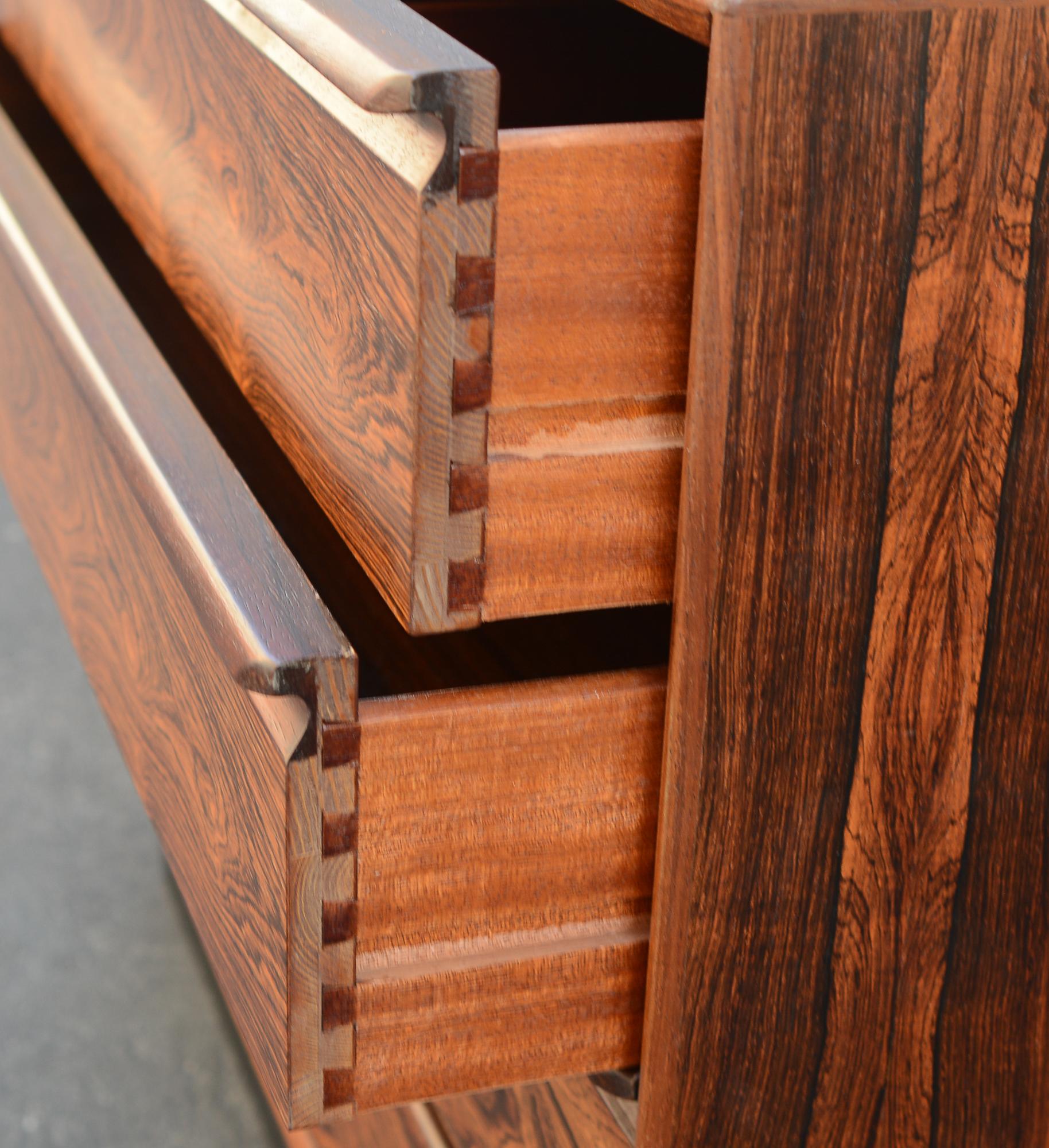 Naugahyde Westnofa Brazilian Rosewood Four Drawer Chest