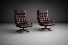 Westnofa Lounge Chairs in Patchwork Leather, Norway 1970s