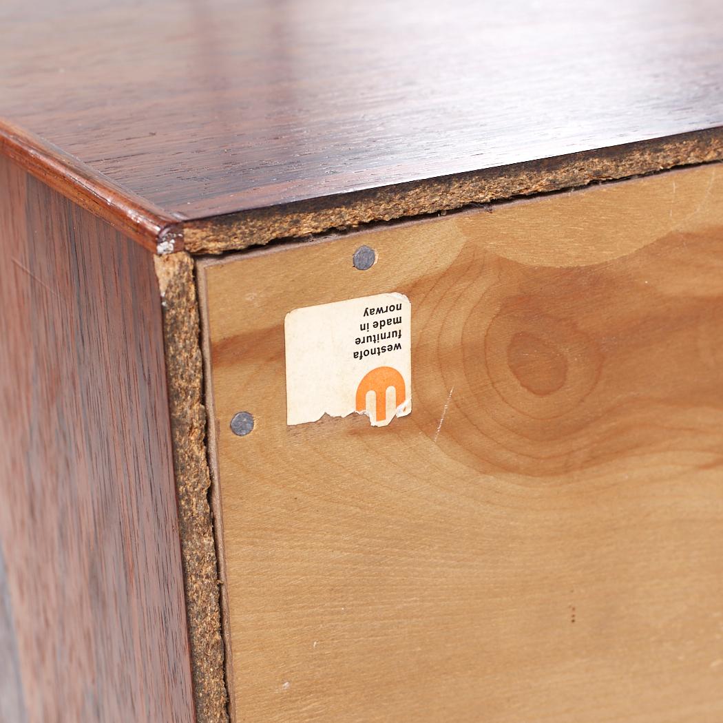 Westnofa Mid Century Danish Rosewood 8 Drawer Lowboy Dresser For Sale 5