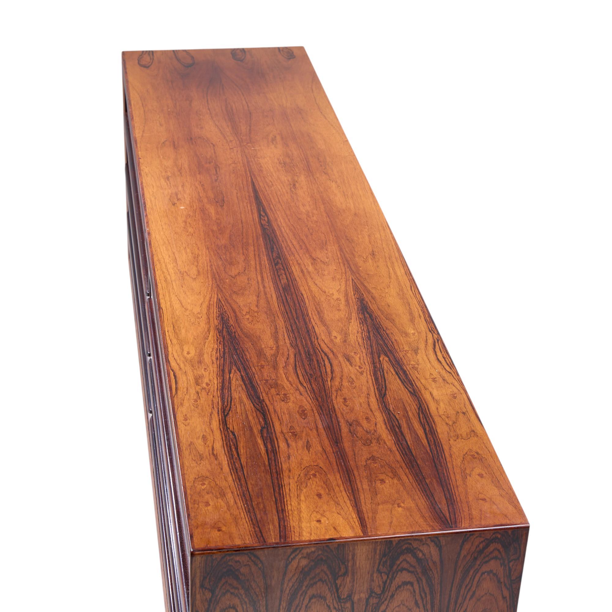 Westnofa Mid Century Danish Rosewood 8 Drawer Lowboy Dresser For Sale 2