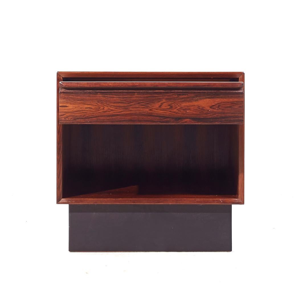 Westnofa Mid Century Danish Rosewood Nightstands For Sale 6