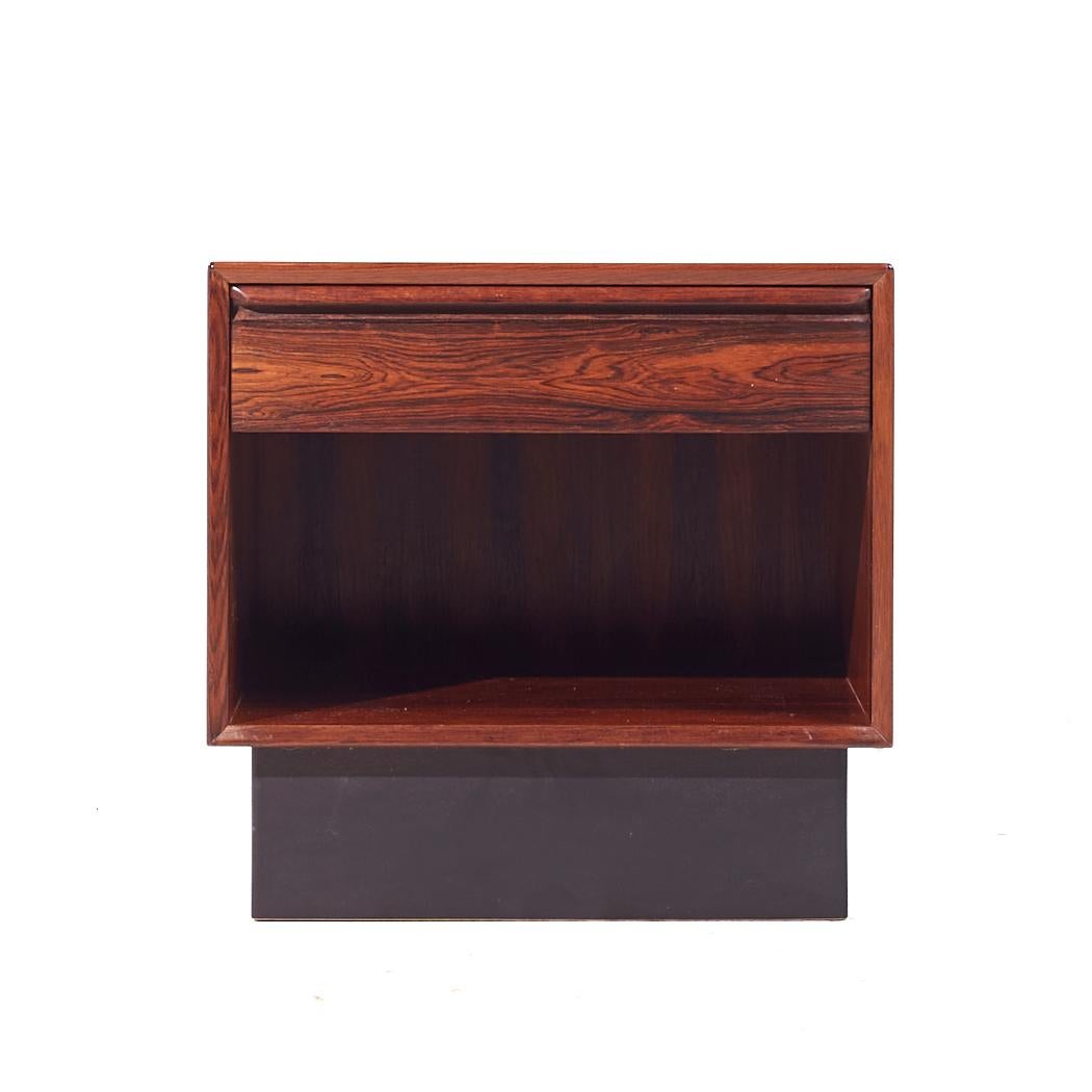 Late 20th Century Westnofa Mid Century Danish Rosewood Nightstands For Sale