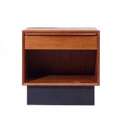 Westnofa Mid Century Danish Teak Single Drawer Nightstand