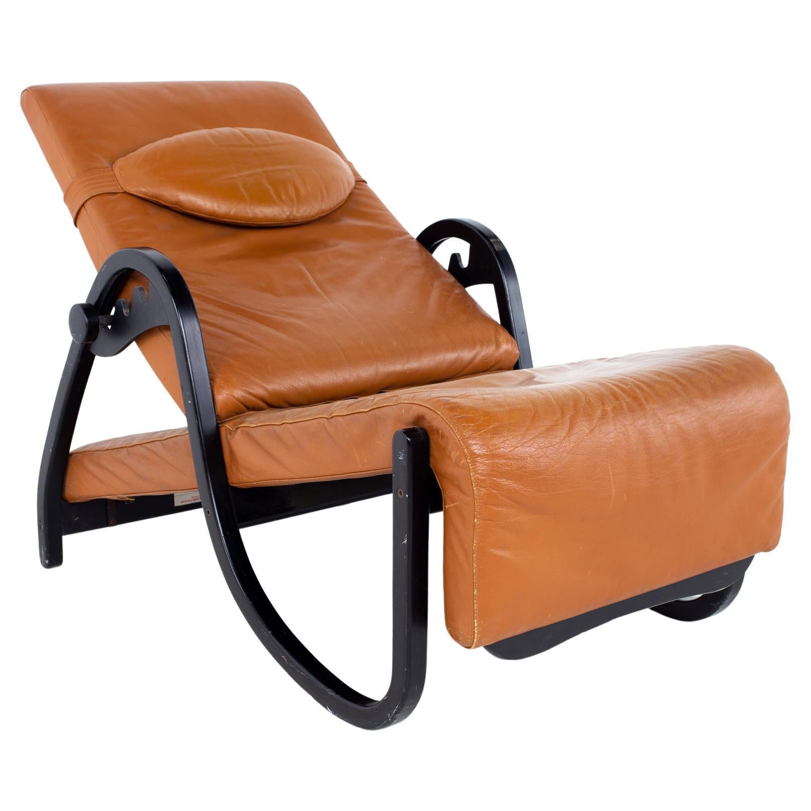 Westnofa Mid-Century Leather Reclining Chair
