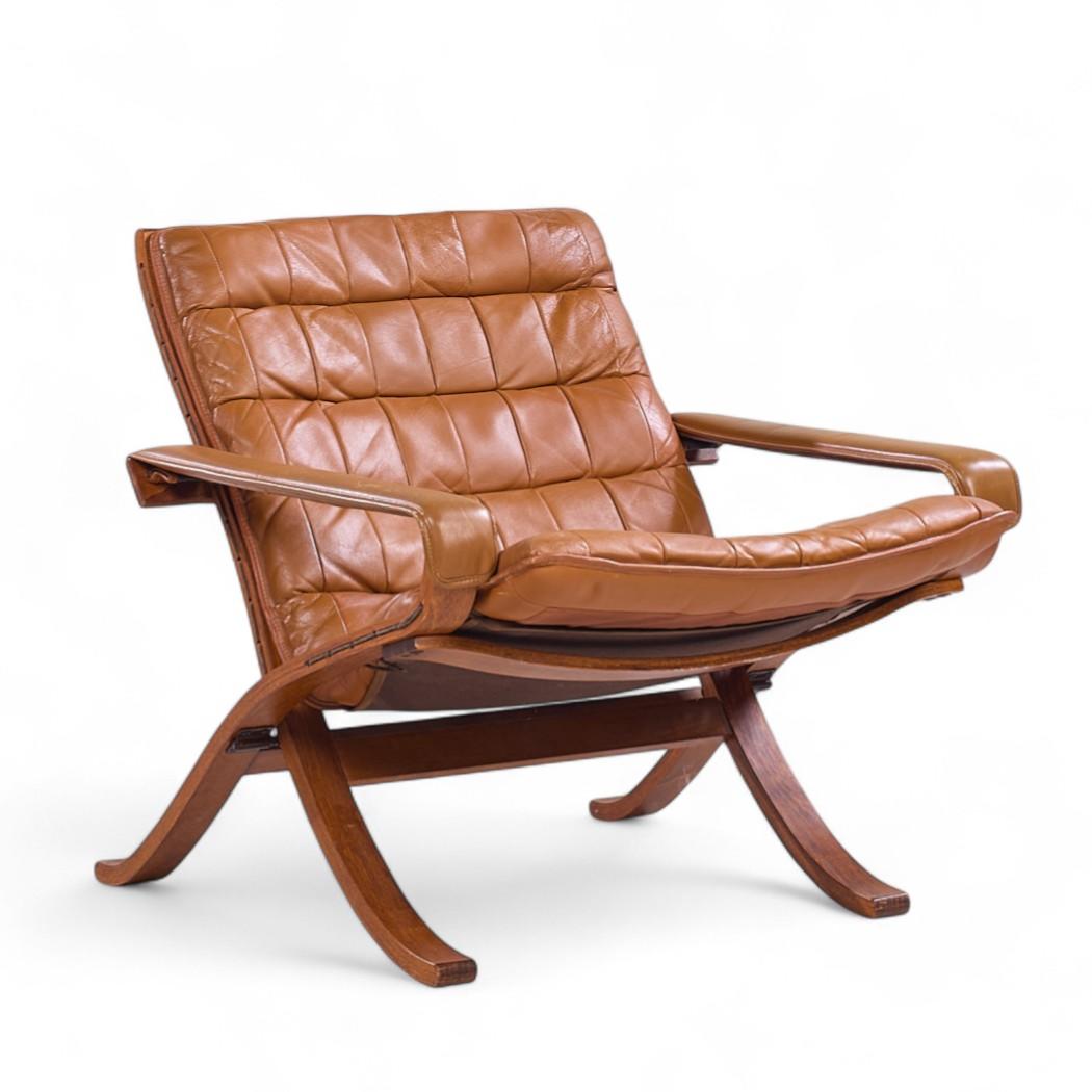 Westnofa Chaises longues norvégiennes du milieu du siècle en bentwood et cuir - Paire en vente 5