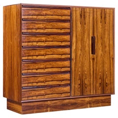 Westnofa Mid Century Norwegian Rosewood Gentleman's Chest Dresser
