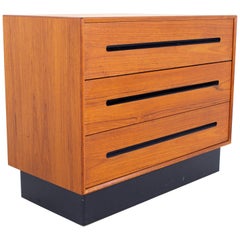 Westnofa Mid Century Teak 3 Drawer Dresser Chest