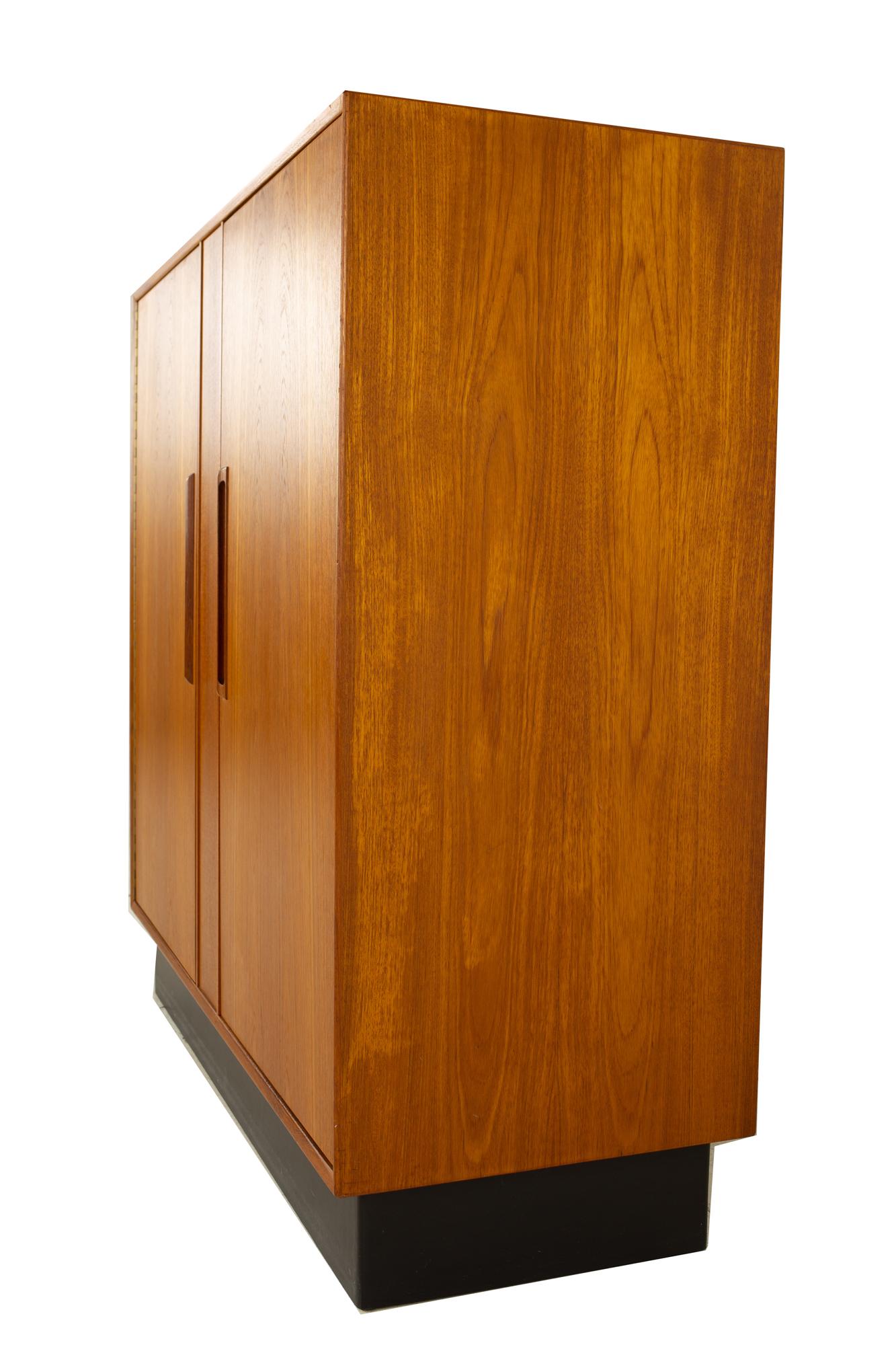 Norwegian Westnofa Mid Century Teak Gentleman's Chest Armoire