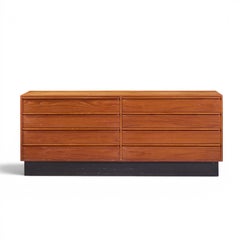 Westnofa Mid Century Teak Norwegian Teak 8 Drawer Lowboy Dresser