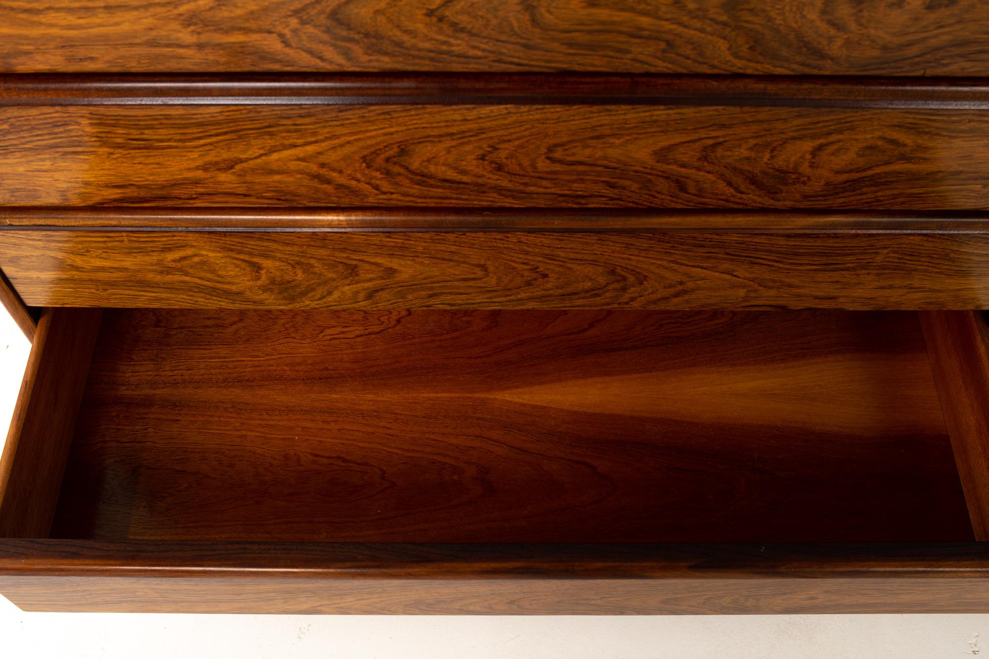 Mid-20th Century Westnofa Mid Century Rosewood 8-Drawer Lowboy Dresser