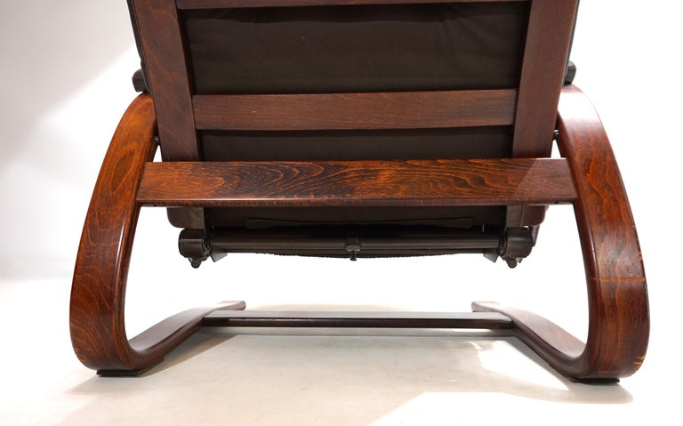 Fauteuil lounge en cuir Westnofa The Panter par Arnt Lande, 1970