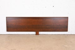 Westnofa Scandinavian Modern Rosewood King Size Headboard, Newly Refinished