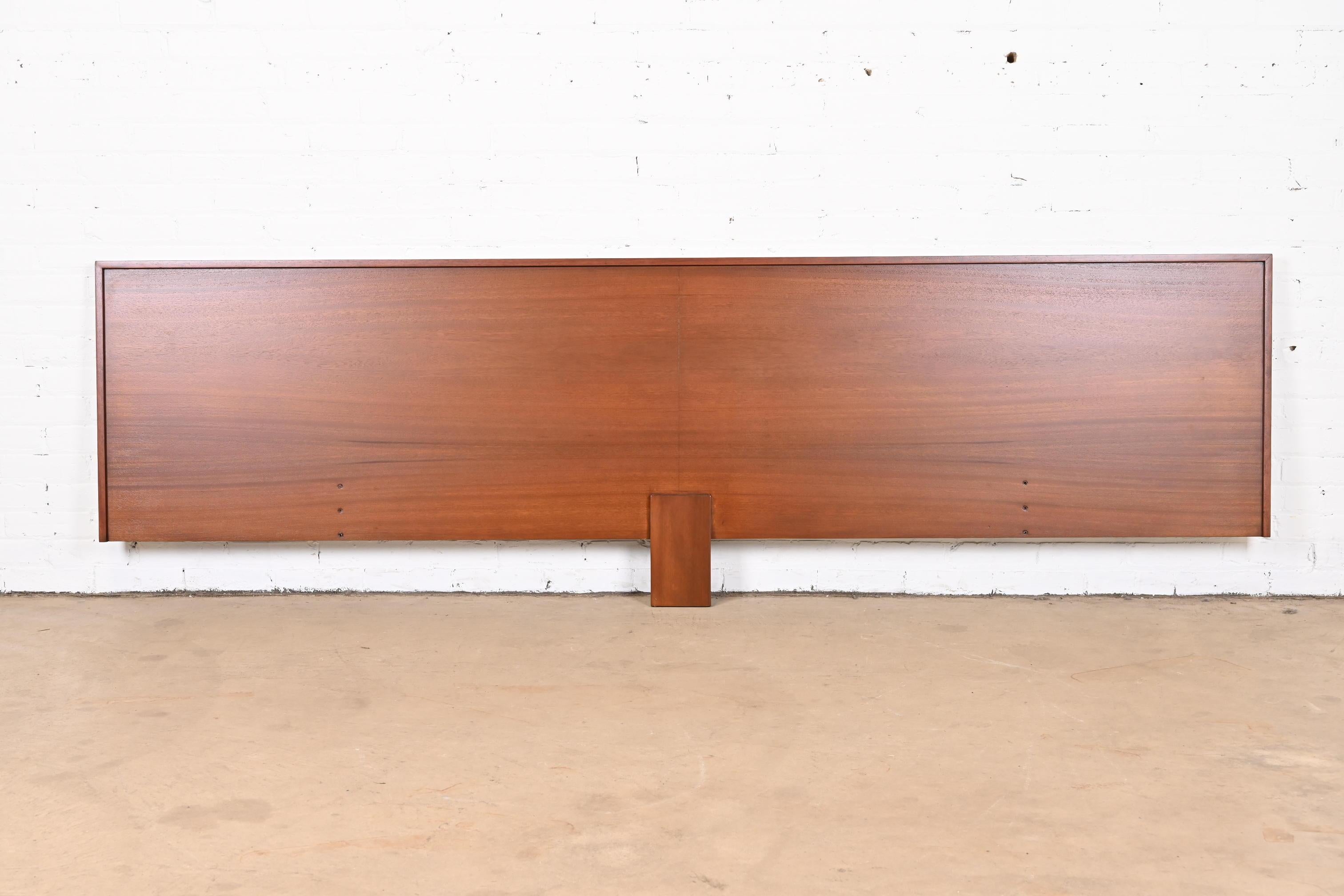 Westnofa Scandinavian Modern Rosewood King Size Headboard, Newly Refinished For Sale 3