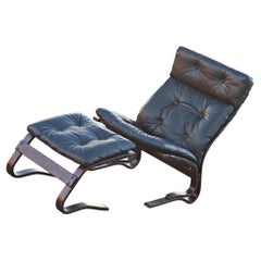 Westnofa Scandinavian Rosewood Lounge Chair & Ottoman by Ingmar Relling