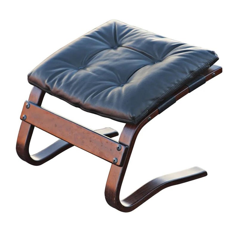 Scandinavian Modern Westnofa Scandinavian Rosewood Lounge Chair & Ottoman by Ingmar Relling For Sale