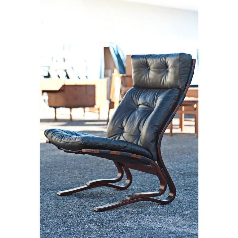 Norwegian Westnofa Scandinavian Rosewood Lounge Chair & Ottoman by Ingmar Relling For Sale