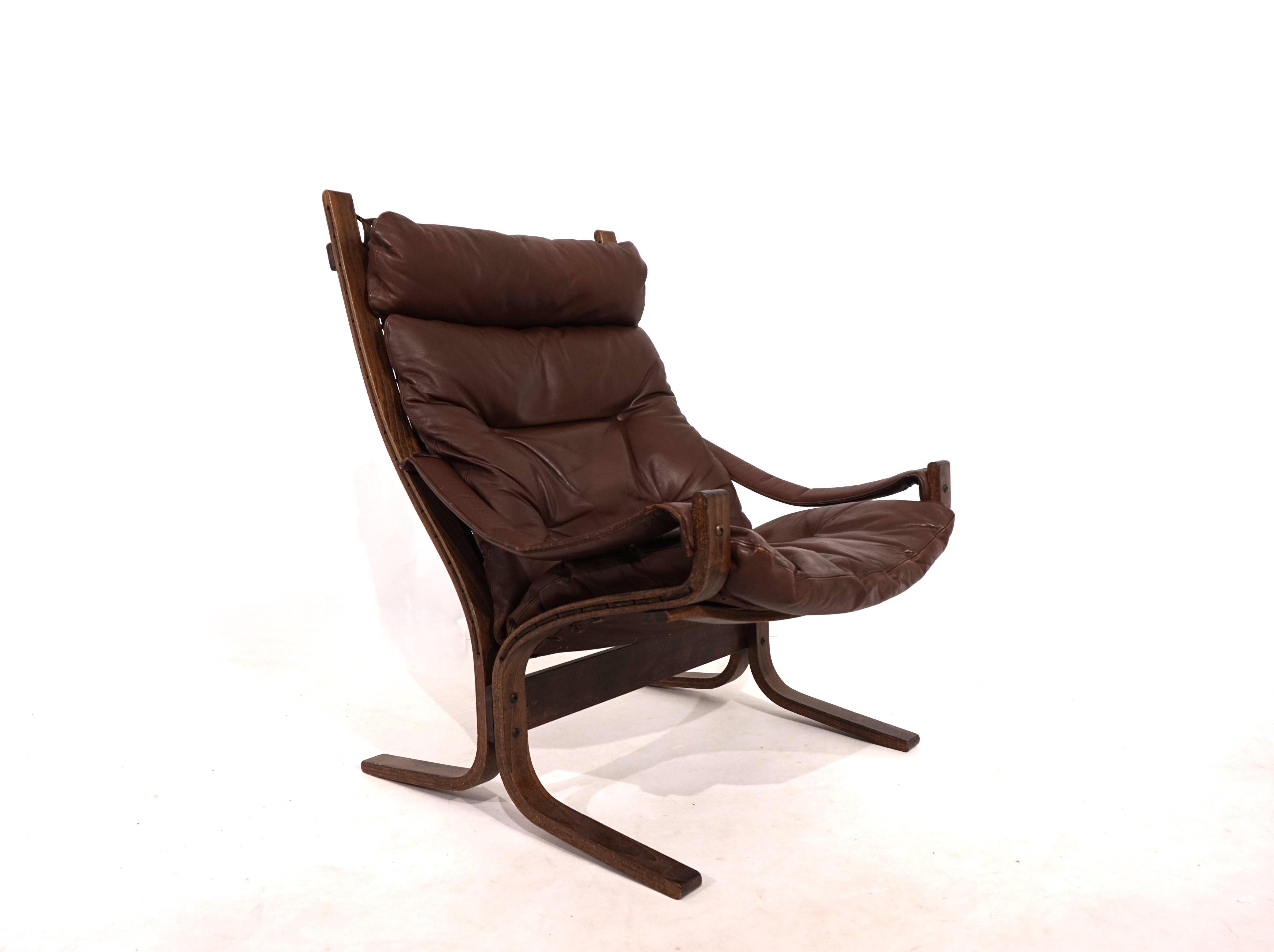 Sedia da salotto in pelle Westnofa Siesta di Ingmar Relling, 1960 in vendita 3