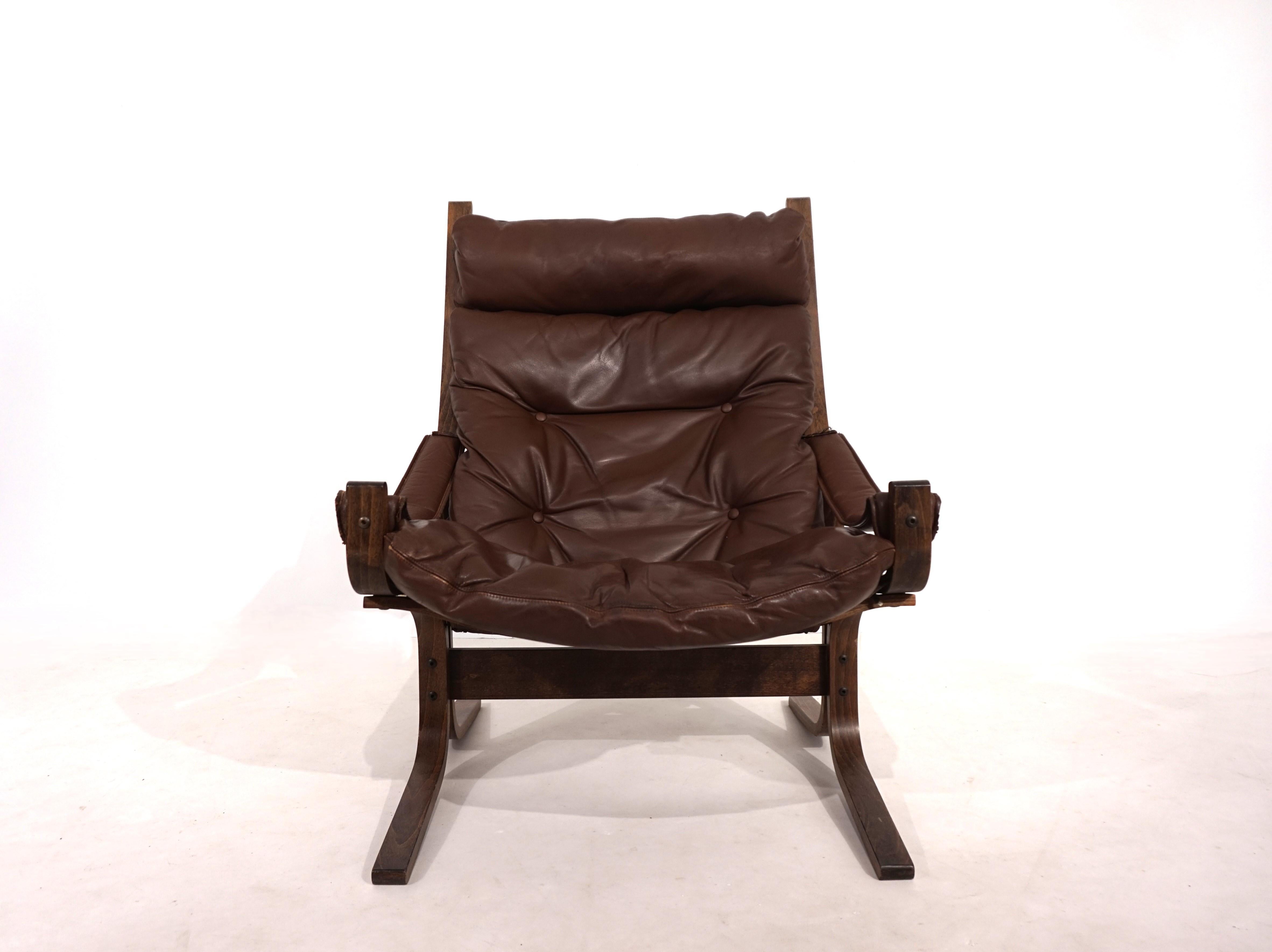 Sedia da salotto in pelle Westnofa Siesta di Ingmar Relling, 1960 in vendita 7